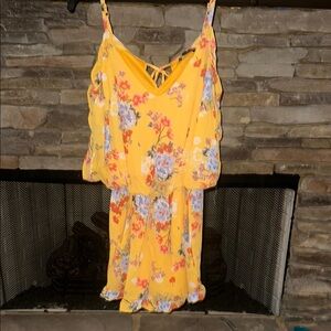 Floral Yellow Romper